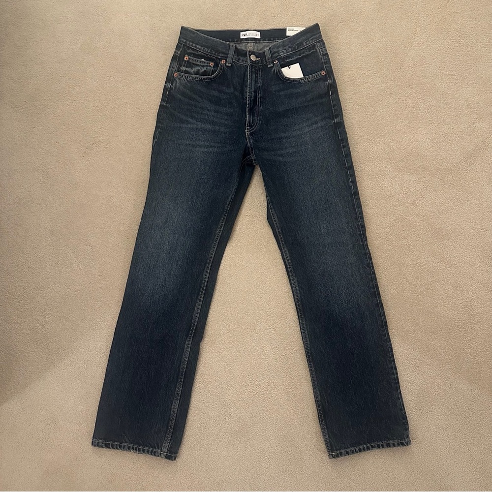 NWT Zara High Rise Straight Regular Length Jeans